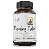 Sleep Aid & Stress Relief - Evening Calm Sleeping Pills aim to Promote Restful Sleep & Aid Relaxation by regulating Melatonin & Serotonin levels with 5HTP + L Theanine + PhosphastidylSerine + Lemon Balm + Tryptophan & Magnesium Supplement
