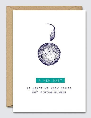 A New Baby At Least We Know You're Not Firing Blanks - Funny New Baby Card