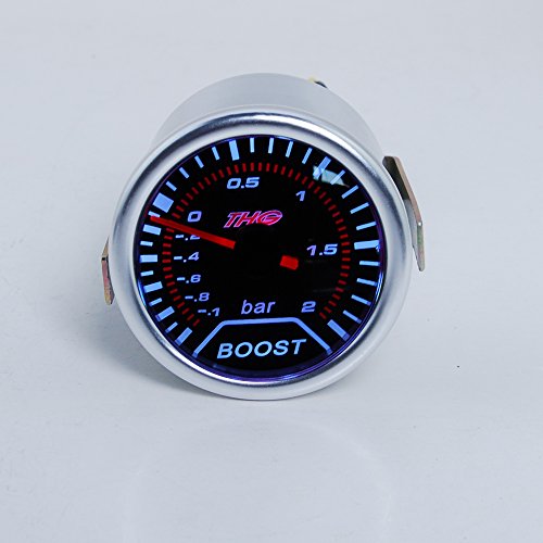 THG 2 pulgadas 52mm LED Universal Fit Auto Autom¨®vil Racing ahumado Digital Turbo Boost Gauge vac¨ªo