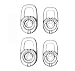 Produktbild Feicuan L/M Replacement Eargels Earbuds Eartips für Plantronics Discovery 925 975, Marque M155 , Marque 2 M165 ,Savor M1100, M100 M55 M28 M25 Bluetooth Headset (Clear, Pack of 4)