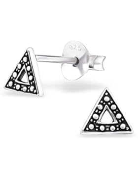 SL-Collection Ohrringe Ohrstecker mystisches Dreieck 925 Silber