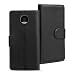 Produktbild Lenovo Moto Z Play Bookstyle Hülle, Conie Mobile PU Leder Schutzhülle Handytasche Bookcase Tasche Premium Klapphülle in Schwarz