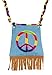 Produktbild Hippie Tasche Peace mit Fransen - Umhängetasche in Jeans Optik zum Kostüm