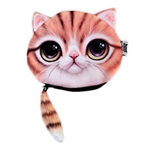 Preisvergleich Produktbild COMVIP Katze Muster Geld Tasche Schüttelbörse Kleingeldbörse Geldbörse Kleingeldbeutel 08 Gelb Katze