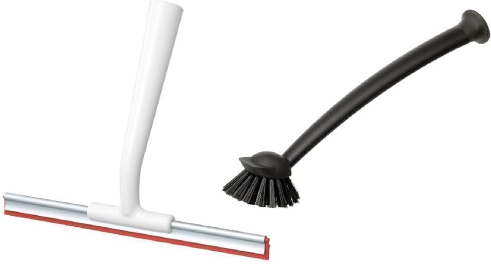 IKEA Rinnig Siyah Bulaşık Fırçası ve Lillnaggen Beyaz Silecek 2'li Set