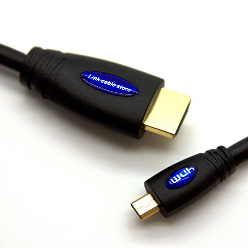 LCS – 0.5M – Micro HDMI Kabel 1.4 / 2.0 – FULL HD 1080p / Ultra HD 2160p – Hochgeschwindigkeits mit ETHERNET und 3D – Dreifach-Abschirmung – Vergoldete kontakte – Unterstützt neuen Technologien ARC – CEC – Deep Color und x.v.Color – Kompatibel mit dem neuen Tablet-PC - 6