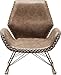 Produktbild Kare Design Schaukelstuhl Florida, bequemer, moderner Lounge-Schaukelsessel auf Kufen-Gestell, Braun (H/B/T) 45x43x50cm