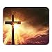 Produktbild HOTNING Gaming Mauspads Gaming Mouse Pad Crucifix Blessing Lights Large Wooden at Sunset with Right Side Copy Space 11.8"x 9.8" Decor Office Nonslip Rubber Backing Mousepad Mouse Mat