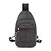 Produktbild Canvas Double Shoulder Bag Outdoor Sport Brust Taschen für Männer und Frauen Mode reisen Rucksack, schwarz