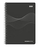 Wochenplaner PP-Einband schwarz 2020 - Bürokalender A5 - Cheftimer - Ringbindung - 1 Woche 2 Seiten - 128 Seiten - Terminplaner - Notizbuch by