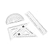 Produktbild Uokoki 4Pcs / set Lineal Briefpapier-Set Home Office Schule Student Kinder Metric Tool