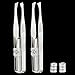 2Pcs LED Light Eyebrow Hair Removal Tweezer Stainless Steel Makeup Cosmetic Tool