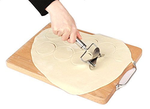 Mylifeunit Walzen-Teigausstecher zum Backen, Edelstahl, Teig-Walzenschneider, für Plätzchen, Knödel, Ravioli, Pierogi - 4