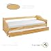 Produktbild Massivholzbett 90x200 cm Kinderbett Bett Funktionsbett Kojenbett Ausziehbett oder Couch-Bett in Natur mit ausziehbarer Bettkasten Kiefer massiv inkl. 2 x Lattenroste