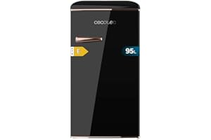 Cecotec Mini Nevera Retro 1 Puerta Bolero Coolmarket TT Origin 95 Black E. Mini Frigorífico Retro Negro, 89,3Cm de Alto y 48,7Cm de Ancho, 95L de Capacidad, Bajo Consumo