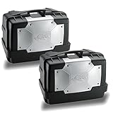 Nuevo Givi KGR46PACK2 Baúl Lateral, Cover en Aluminio, Cada 46 litros de Volumen y 10 kg de Carga, Set de 2 Piezas