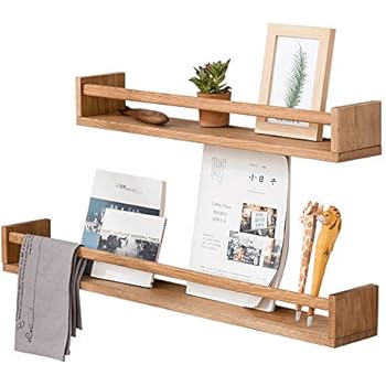 spice shelf kitchen nursery wood rack ikea wooden bookshelf inman racks floating oak solid mount decor baby