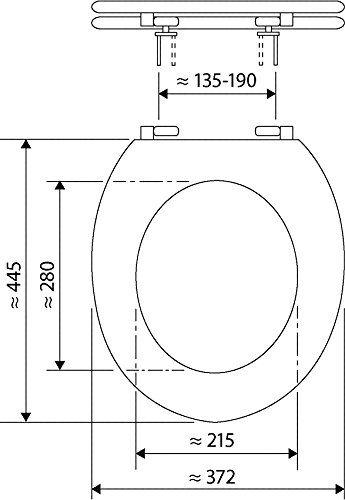 WC-Sitz Venezia Buche | Toilettensitz | WC-Brille aus Holz | Soft-Close Absenkautomatik | Metall-Scharnier | Fast-Fix-Schnellbefestigung | Toilettendeckel | Klodeckel | WC Deckel Klobrille - 3