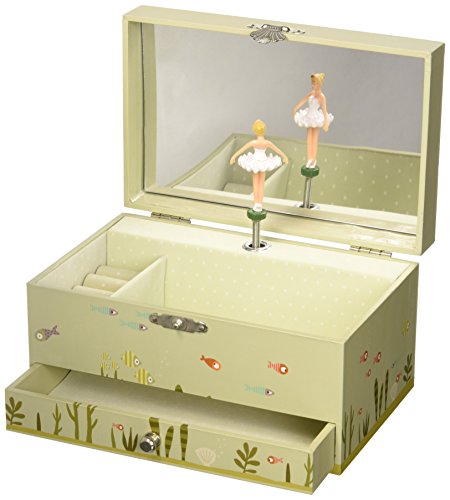 Trousselier 60608 - Spieluhr " Ninon & Nioui Aquatique (grün)" (Spieldose, Musikdose, Spieluhren) das ideale Geschenk zur Geburt, Taufe ...