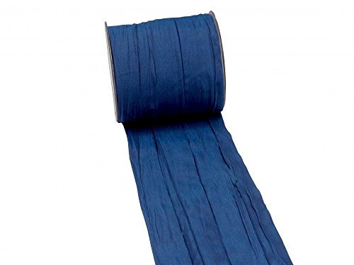 Fripe Taft 100mm Tischband Hellblau Blau Petrol Flieder Kommunion Konfirmation, Farbe:Dunkelblau