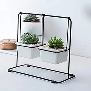 Iron Wall Planter Pot for Indoor Plant with Holder -Wall Mounted Planters with Stand Plant Containers Balcony Decoration Garden Dcor CP121