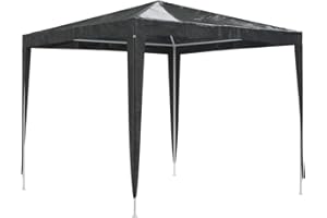 vidaXL Gazebo Professionale Tenda per Feste Tendone Copertura Telo di Protezione Padiglione per Eventi Telone 2,5x2,5 m Antracite 90 g/m²