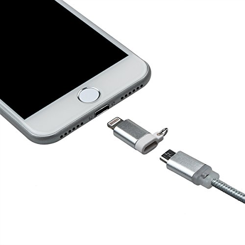 Micro USB zum Blitzadapter, xhorizon TM [4 Stück] Micro USB to 8 Pin Lightning Adapter Converter mit Schlüsselbund für iPhone 5 6 6s plus 7 7plus iPad iPod und andere Geräte des iOS - 4