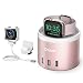 Produktbild Oittm 3 USB-Anschlüsse Ladestation für Apple Watch Series 3/ Apple Watch Series 3 with Cellular/ Apple Watch Series 1/ Apple Watch Series 2/ Apple Watch Nike+ / iPhone / Samsung/ Tablet und mehr mit Apple IOS oder Android Gerät ( Rotgold )