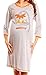 Happy Mama. Women's Maternity Nursing Nightdress Breastfeeding Nightshirt. 365p (Orange, 12)