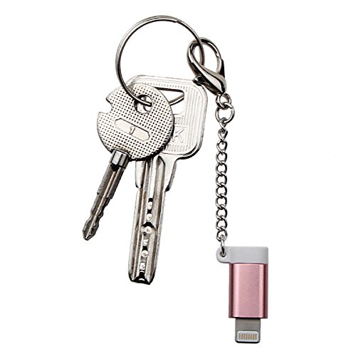 Micro USB zum Blitzadapter, xhorizon TM [4 Stück] Micro USB to 8 Pin Lightning Adapter Converter mit Schlüsselbund für iPhone 5 6 6s plus 7 7plus iPad iPod und andere Geräte des iOS - 3