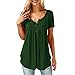 Produktbild ZIYOU Freizeit Blusen Damen, Bekleidung Frauen Kurzarm/Mode Cosy Oberteile T-Shirts Business Tops (Grün, M)