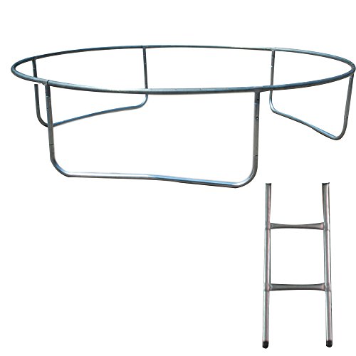 Outdoor Trampolin 305 cm Gartentrampolin mit Sicherheitsnetz und Leiter Komplett Set - 4