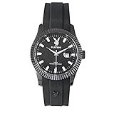Playboy – CLAS38BB – Classica – Armbanduhr – Quarz Analog – Zifferblatt schwarz Armband Silikon Schwarz