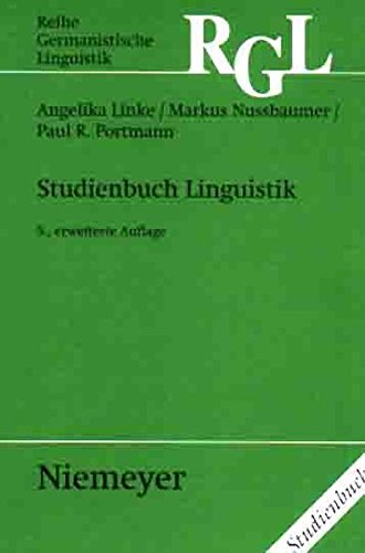 Reihe Germanistische Linguistik 121 Kollegbuch: Studienbuch Linguistik