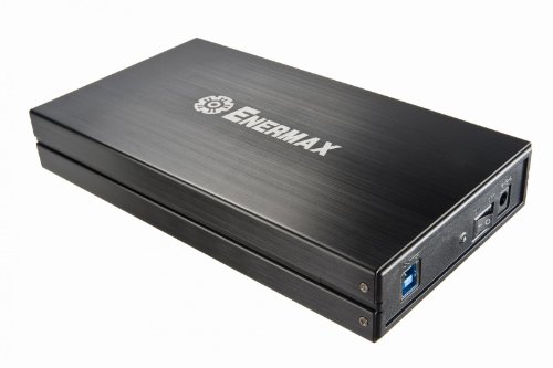 Enermax Brick EB308U3-B externe Festplatte Gehäuse (8,9 cm (3,5 Zoll), USB 3.0 & USB 2.0, SATA I/ II) schwarz - 3