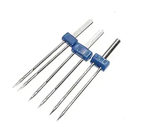 SYGA Set of 3 Twin Needles Pins Double Twin Needles Pins Sewing Machine Accessories