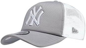 Yankee Men Grey Embroidered Logo Baseball Hat One Size