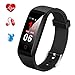 Produktbild MSDJK Fitness Armband mit Pulsmesser Blutdruckmessgerät,Farbdisplay Smart Activity Tracker ,Wasserdicht IP67 Fitness Tracker Schrittzähler Uhr mit 14 Trainingsmodi Vibrationsalarm Anruf SMS Beachten mit iOS&Android Handy