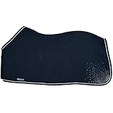 Equiline Abschwitzdecke Celine blau Glitzer abnehmbare Kreuzbegurtung