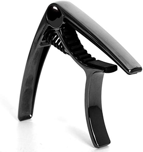 Elagon CTX Black Nickel Guitar Capo - Quick-release Trigger Action Capo for Electric Guitar, Acoustic Guitar, Classical Guitar, Spanish Guitar, Ukulele, Banjo, Mandolin, etc. High Quality & Great Looking Great Value Capo.