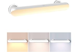 GOVSSING Makeup Mirror Lights Stick On Mirror, Vanity Lights with USB 5000mAh Rechargeable Battery Operated, Make Up Light with Remote, Magnetic Dressing Table Lights with 3 Color Temps for Bathroom