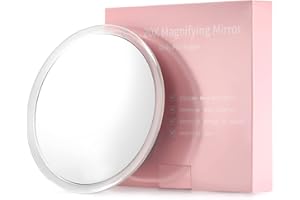 SANTOO 20X Vergrößerungs Spiegel mit 3 Saugnäpfen - Verwendung für Make-up-Spiegel - Zupfen der Augenbrauen - Pinzetten - Entfernen von Mitessern und Schönheitsfehlern - Perfekt für Reisen und zu Hause