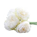 Flores artificiales grandes y suaves y de apariencia natural.