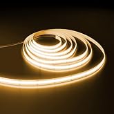 COB Led şerit 5metre 12V 320LED/m 3000K sıcak beyaz 10W 8mm IP20 aydınlatma ışık hortum kendinden yapışkanlı