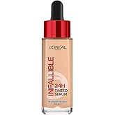 LâOreal Paris Infallible 24H Tinted Serum Foundation, 2-3 Light | 24H Wear Lightweight Serum Foundation, 1% Pure Hyaluronic A