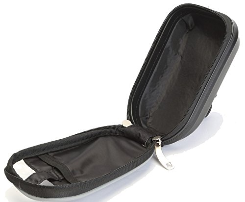 BTR Lenkrad Fahrradtasche und Handyhalterung im Hartschalengehäuse – durchsichtige PVC Oberfläche – wasserfest – schwarz - 5