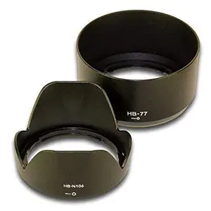 HIFFIN Lens Hood hb-n106 and hb-77 for Nikon af-9 18-55mm & Nikon 70-300mm Lens d3500,d3400,d5600 kit (Bayonet Type Lens Hood HB-N 106 and HB-77 Lens Hood Combo)