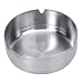 Produktbild Kumkey Aschenbecher Edelstahl Runder Aschenbecher Zigarettenspitze Zigarren Metall Aschenbecher für Garten Terrasse Balkon Draußen und Innen