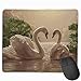 Produktbild Professional Gaming Mouse Pads Swan Lake Pattern Laptop Pad Non-Slip Rubber Stitched Edges 18X22cm