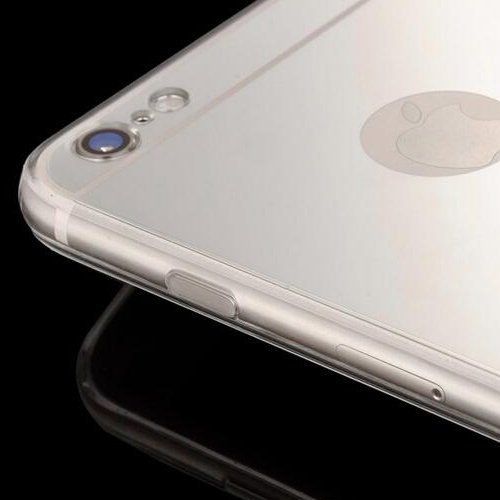 Donkeyphone 599371031 - funda gel con efecto espejo dorada carcasa silicona transparente para iphone 6 plus y 6s plus  5 5   